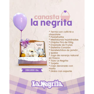 CANASTA LA NEGRITA MADERA